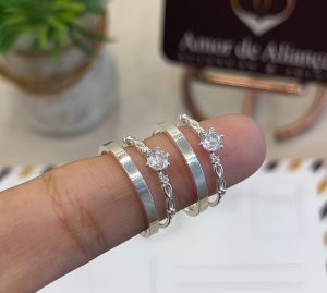 Aliança de Namoro Samira Duo 2mm - Pronta Entrega - Anéis de Brinde - Imagem 2
